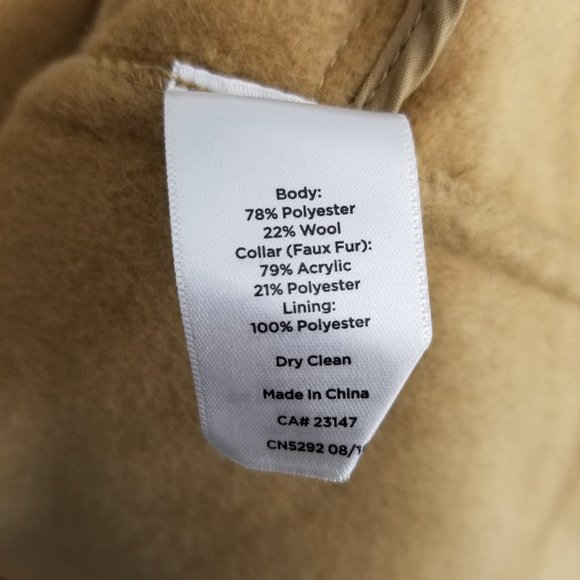 Talbots Double Faced Wool Faux Fur Vest EUC Like new - Picture 8 of 12